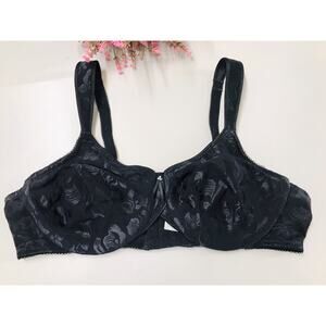 Wacoal 85567 Awareness Underwire Bra US 40C Black Full Coverage $68 Gorgeous